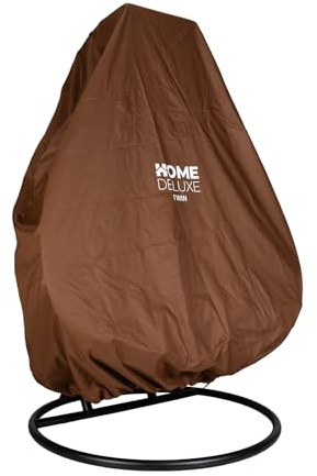 Home Deluxe - Regenabdeckung Cape Twin - Braun |⌀ 232 cm, Abdeckung für Gartenmöbel, Abdeckplane