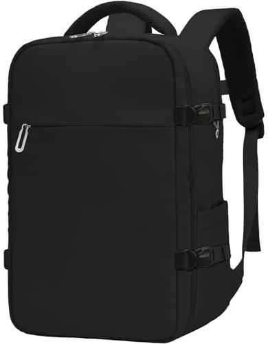 ZHXX Easyjet Handgepäck 45x36x20 cm Rucksack 30L mit Nassfach,Schwarz | Passt unter den Sitz für EasyJet.Mit 15,6 Zoll Laptopfach,Nassfach,Anti-Diebstahl-Fach & 180° Öffnung,Damen & Herren.