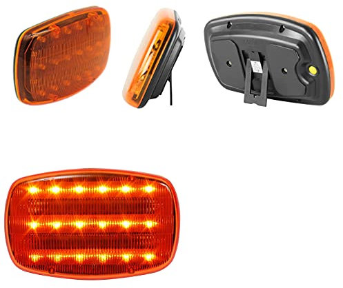 Wireless 12V Battery Operated Amber 16 LED Beacon Flashing Light Warning Magnetic Mount