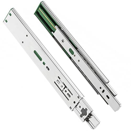 GTV H45 Schubladenschienen - 45.3 x 300 mm - Starken Verzinkt Stahl - Soft-Close Schienensystem - Teleskopschiene Kugelführung - Belastbar bis 100 Kg 1 Set = 2 Stück