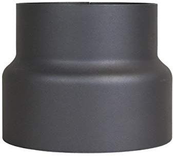LANZZAS Reducción del tubo de estufa de 150 mm a 130 mm de diámetro, color: gris fundido, reducción de tubo de humo