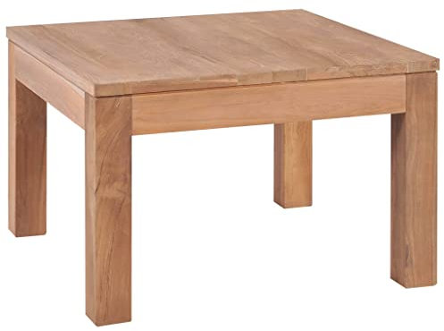 vidaXL Teakholz Massiv Couchtisch 60x60x40 cm Beistelltisch Wohnzimmertisch