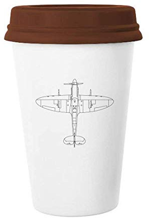 Tasse mit Flugzeugwaffen-Technologie, für Kaffee, Trinkglas, Keramik, Deckel
