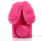 Everainy Compatible for iPhone 5/iPhone 5s/SE 2016 Case Silicone Furry Plush Cute Bunny Ears Soft Bumper Pretty Diamond Warm Fluffy Rabbit Funny Cover Shockproof Rubber Protective (rose red)