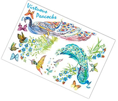 Warmhm 1stk Wandtattoo Tier Pfau-kunst-wandtattoo Pfau Wand Klammer Wandpflaster Einfamilienhaus Aufkleber Kunst Hintergrund Dekoration Kunst Wandtattoo Fernsehen Wandtattoos Büro