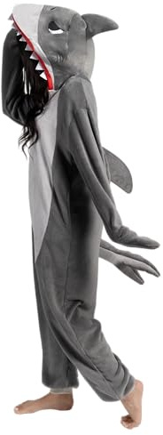 Spooktacular Creations Unisex Adult jumpsuit Plush Costume with Hat Tail for Dress Up Role Play Halloween Costum-XL