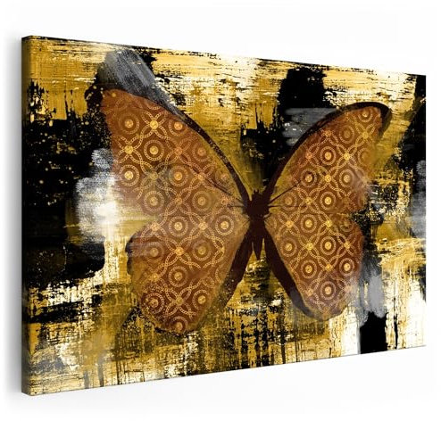 Artmazing Schmetterling Bild Bunt | S-Art Leinwand Bilder | Coole Wandbilder Wohnzimmer | Wandbild Deko XXL