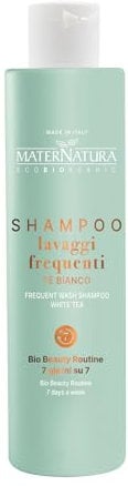 Maternatura, Shampoo für häufiges Waschen mit weißem Tee, schützt die natürliche Feuchtigkeit der Haare, Bio Beauty-Routine 7 Tage die Woche, Made in Italy - 250 ml