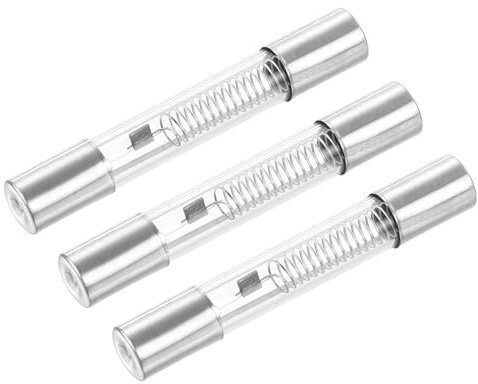 QUARKZMAN 3Pcs Fusible de Microondas 0.8A 5Kv x 3Pcs Tono Plateado | Tubo de Vidrio de Protección Universal, Reemplazo para Horno de Microondas