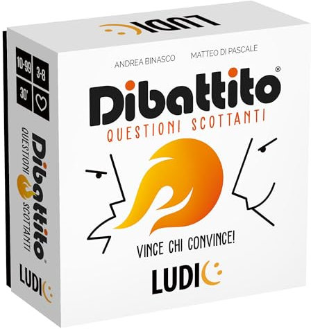 Ludic Debatte schockierende Themen gewinnt wer überzeugt! IT59728 Gesellschaftsspiel für die Familie für 3-8 Spieler Made in Italy