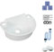 TYTFTDLD Petite toilette familiale petit évier, lavabo en plastique, MINI lavabo avec tuyau d'eau en acier inoxydable,évier pratique, disponible à l'intérieur et à l'extérieur[Blanc]