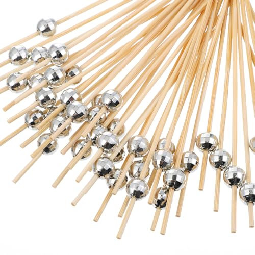 100 Stück Party Spieße Partypicker Cocktailspieße Disco Glizer Cocktail Spieße Fingerfood Käsespieße Cocktail Picks Deko Cocktailspieße Silvester Spiesse Für Snacks Fingerfood Für Party
