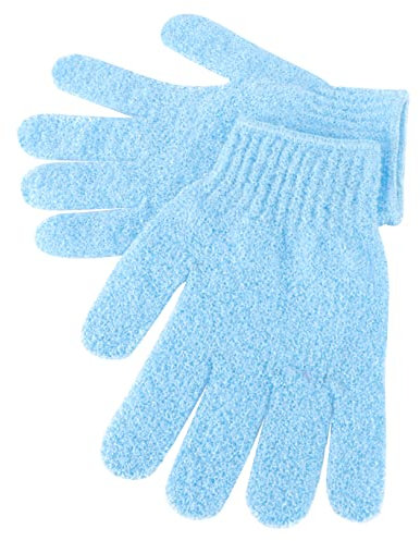 minkissy 2pair Shower Scrub Glove Exfoliating Bath Gloves Five Fingers Body Scrubbers for Men Women Dual-sided Comfortable Fit