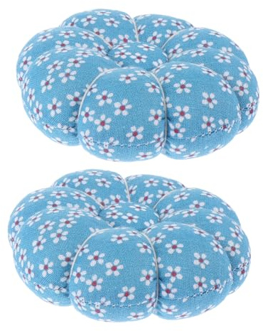 SHINEOFI 2 Piezas Cojín De Agujas Vintage En Forma De Calabaza - Almohadilla De Inserción Para Costura Y Bordado 2 Piezas De Tela De Algodón Ideal Para Decorar Tu Espacio