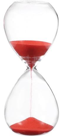 PATIKIL 5 Minutes Sanduhren Set für Erwachsene, Sanduhr 1 Set, Rot | Zeitmesser Sanduhren für Lernen, Spiel Timing, Klassenzimmer, Zuhause und Erwachsenezimmer