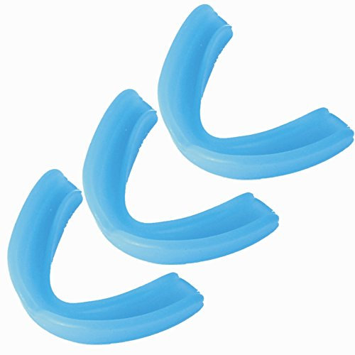 BAY 3er SPARSET - BLAU CE GEPRÜFT für Kinder Zahnschutz Single Mundschutz Gebißschutz Sport Kids Junior Jugend Blue 3 Stück