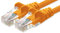 1aTTack.de 1m Orange Cat.6 Ethernet Cable - 1000 Mbits Patch Cable - Compatible with PCs, Notebooks, Game Consoles, Routers, Switches, DSL Modems