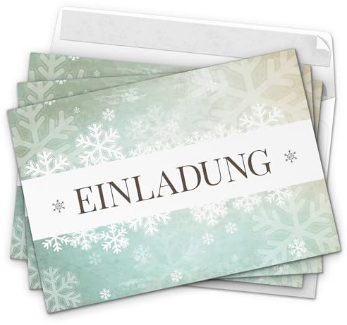 10 x Einladungskarten mit Umschlag zur Weihnachtsfeier/Motiv: Neutral und modern/Weihnachten/Christmas Party/Einladung/für Firmen
