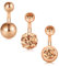 Funseedrr 3stk Bauchnabelpiercing Set Kurzer Stab 6mm Barbell 316L Edelstahl mit Kristall Kugel