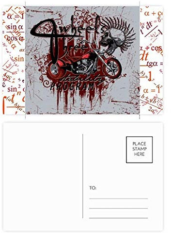 Graffiti Street Culture Postkarten-Set mit blutigem Skelettmotor, 20 Stück