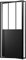 Paroi porte de douche a porte pivotante type atelier - 80x200cm - PROFILE NOIR MAT - verre 5mm