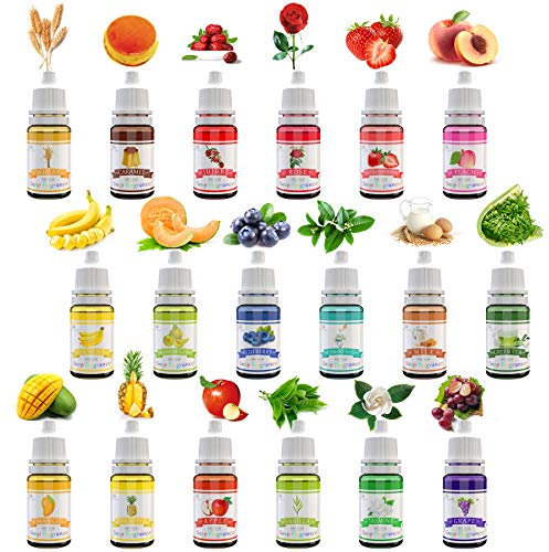 18 Seifenduftöl - Flüssig Duftöl Seifen Duft Set zur Badekugeln, Seifenherstellung, Schleim - Konzentrierte Badebomben Düfte für Kosmetik, Kunst und Handarbeit - 10ml pro Stück