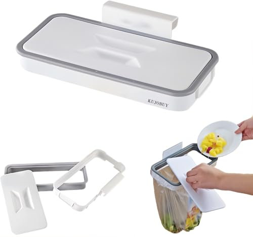 LLC Integral Garbage Bag Holder Kitchen Cupboard Hanging Garbage Bag Trash Can Waste Garbage Bin Rack Holder Kitchen Tools Kitchen Supplies Garbage Storage Rack Can with Lid