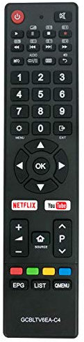 VINABTY GCBLTV6EA-C4 Ersatzfernbedienung Geeignet für CHIQ TV U75G8 U58E7 U70G8 U65G6 L43G5 U55G7 U55G6 U58G5500 U50G6 U50G9