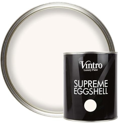 Vintro Paint | Satin Furniture Paint | Warm White | Wood | Trim | Metal | Eggshell Finish | 1 Litre (Champagne Waltz)