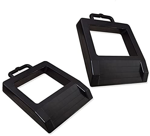 Premium 2 Pack Palettenheber Gummi Unterlegkeil Heavy Duty Paletten Truck Chock Jack Stopper für Reise Anhänger, Auto, Wohnmobil, LKW (schwarz, 2 Packungen)