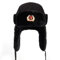 Hiraith Ushanka Mütze, russische Bomber-Pilotenmütze, Winter, warme Sowjetmütze mit dicken Ohrenklappen, Outdoor-Skimütze für Herren und Damen, schwarz 1, One Size