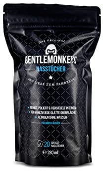 GENTLEMONKEYS Reinigungsset für Fahrrad & Motorrad (20 Nasstücher Nachfüllpack) • Reinigungstücher für Fahrrad, Motorrad & Auto Innenraum • Refill-Pack für Spenderdose 20er Set