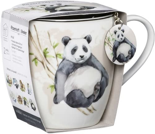 Ritzenhoff & Breker Kaffeebecher 500 ml Wildlife mit Anhänger Größe Kaffeebecher 500 ml Wildlife Panda