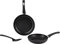 RB RENBERG REDLY | Sartenes Antiadherentes | 3 Piezas | Juegos de Sartenes 20 y 24 cm de Diametro + Rasera | Aluminio Prensado | No inducción| Agarre Ergonómico Soft Touch | Negro