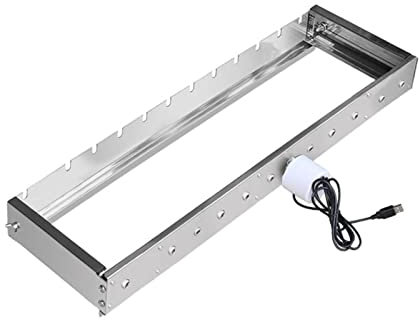 Milageto Griglia per Barbecue Larghezza Regolabile Rotolamento Griglia per Cottura Resistente Robusto Telaio Rotante Automatico Fai-da-Te Accessori per, 50 cm