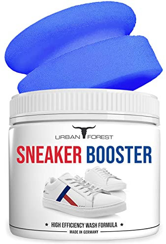 Nachhaltiges Sneaker Power Intensiv Reiniger Konzentrat inkl. Handschwamm | Schuhpflege & Schuhreinigung mit biologischen Inhaltsstoffen mit dem Sneaker Booster von URBAN Forest