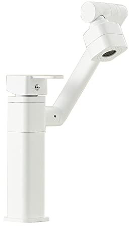 Rubinetto Bagno Lavabo,Bianco,Rubinetto Lavabo Bagno,Miscelatore Bagno Ideal Standard,Acqua Calda E Fredda,Anticorrosione In Ottone,Rotazione Universale,Cubo A