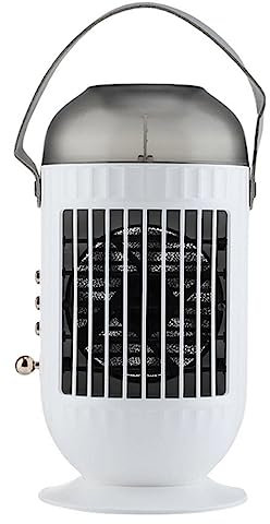 BAIYUN Aire Acondicionado Caravana, 4 en 1 Enfriador De Aire con RefrigeracióN por Agua - Aire PortáTil Sin Tubo conexión USB | 2 Modo Niebla y 3 velocidades para Coche, Oficina, hogar