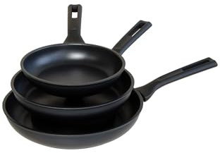 Guzzini - Cook&Plus Set 3 Sartenes Antiadherentes, 20/24/28 - Negro - 28824510