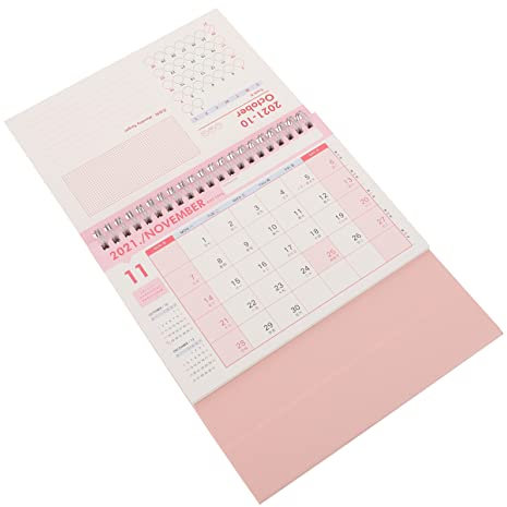 MAGICLULU 1 Stück 2022 Tischkalender 2022 Tischkalender 2021-2022 Stehkalender 2022 Desktop-kalender 2022 12 Monate Kalender Zeitplan Stehkalender Standkalender Büro Esstisch Groß Papier