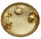 Universal Hub Juego de 5 Thali de Pooja con concentrador Plato para Servir Bandeja Decorativa artículos para Puja Plato Aarti para templos Bodas decoración del hogar Mandir Tika Thali latón