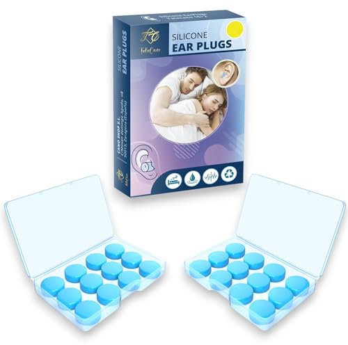 Tapones Oidos Ruido Dormir Pack 24 TALACANO - Tapones para dormir - Tapones dormir - Tapones oidos ruido silicona - Tapones Oidos Natación - Moldeables Reutilizables - Tapones Cancelación Ruido…