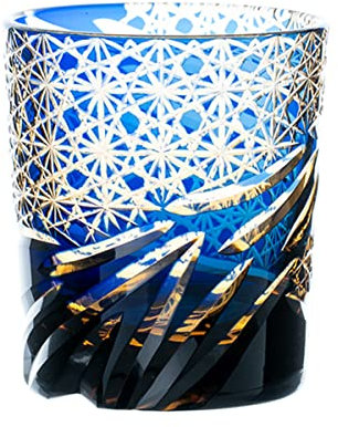 YOtat Ensemble De 2 Verres À Whisky en Cristal dans Une Boîte Cadeau Doublée De Satin, Gobelets De Bar À L'Ancienne pour Boire des Cocktails Au Whisky Bourbonscotch, Au Cognac 7 Oz De Luxe Exquis