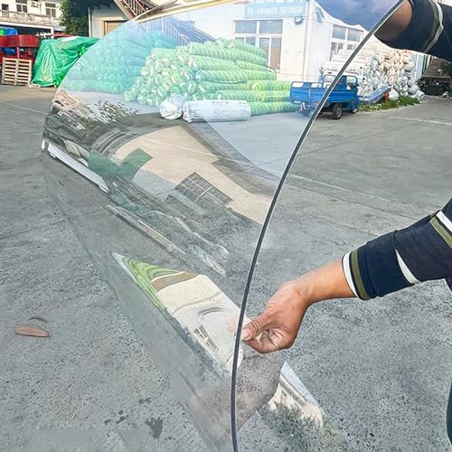 Transparente Gewächshausplatten Kunststoffplatte 1,2mm Polycarbonat Platte UV-beständig Klare Acrylplatten für Bilderrahmen Glas Ersatz,Terrassendach Carport,Leicht zu Biegen (0,6m x 1m)