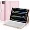 JADEMALL Keyboard Case for iPad Pro 13'' (M4) 2024, UK Layout Wireless Detachable Bluetooth Keyboard with Protective Cover and Pencil Holder for iPad Pro 13 inch M4 2024 Tablet, Pink