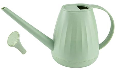 JISADER Regadera de 2L con práctico Mango ergonómico, Herramientas de jardinería, regadera de jardín para Flores, Planta de riego para Interiores y Exteriores, Verde