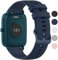 OUTPUTBT 19mm Armband für GRV FC1,Veryfitpro ID205L Silikon Uhrenarmband für HAMA 4900/5910,Fitpolo H205L,Black1,LETSACTIV ID205S,UM Uwatch 3,Vowtop ID205U,ZOSKVEE ID205G Ersatzarmband Damen