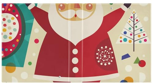 3,8 cm beige Weihnachten Cute Santa Claus 3 Ringe Ordner mit Klemmbrett 1/2 Pack Ästhetischer Ordner 200 Blatt