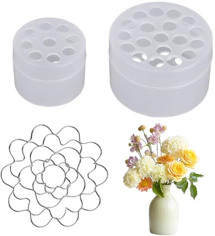 Demarsen 3 Stück Ikebana Stielhalter,Spiralstielhalter für Blumen,Blumenstielhalter,Wiederverwendbarer Blumenfrosch Blumengitter,Blumenarrangement Halter,Blumenhalter für DIY Blumenliebhaber