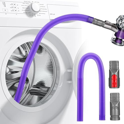 Boquilla Flexible Manguera de Extensión para Dyson V6 V7 V8 V10 V11 V12 V15, 80cm Accesorios Aspiradora para Dyson, Flexible Crevice Tool, Boquilla de Succión Plana para Pelusa de Secadora